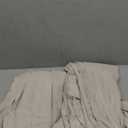 NICETOWN Linen Curtains 96 inch Long for Girls' Room, Cute Adjustable DIY Tie Top Bunny Ears Privacy Linen Burlap Semi Sheer Drapes Light Through for Nursery/Bedroom, W52 x L96, Natural, 1 Pair