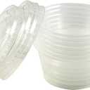 Items 4U! disposable Dressing/Sauce/Jello shot container cups, Clear Plastic, 2 oz, 24 Count