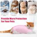 Idepet Cat Surgery Recovery Suit Kitten Onesie for Cats After Surgery Female Breathable Kitty Spay Suit for Abdominal Wound Skin Diseases E-Collar Alternative Wear(Pink,L)