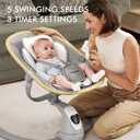 Angelbliss Baby Swing with Cry Detection, Electric Swing - Side-to-Side & 180 Rotation, for Infants & Toddlers (Grey) with 5 Speeds