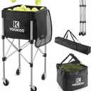 YooKoo Sturdy Tennis Ball Hopper Holds 200 Balls, Lightweight Tennis Ball Basket, Easy to Use Without Installation for Tennis Training and Teaching