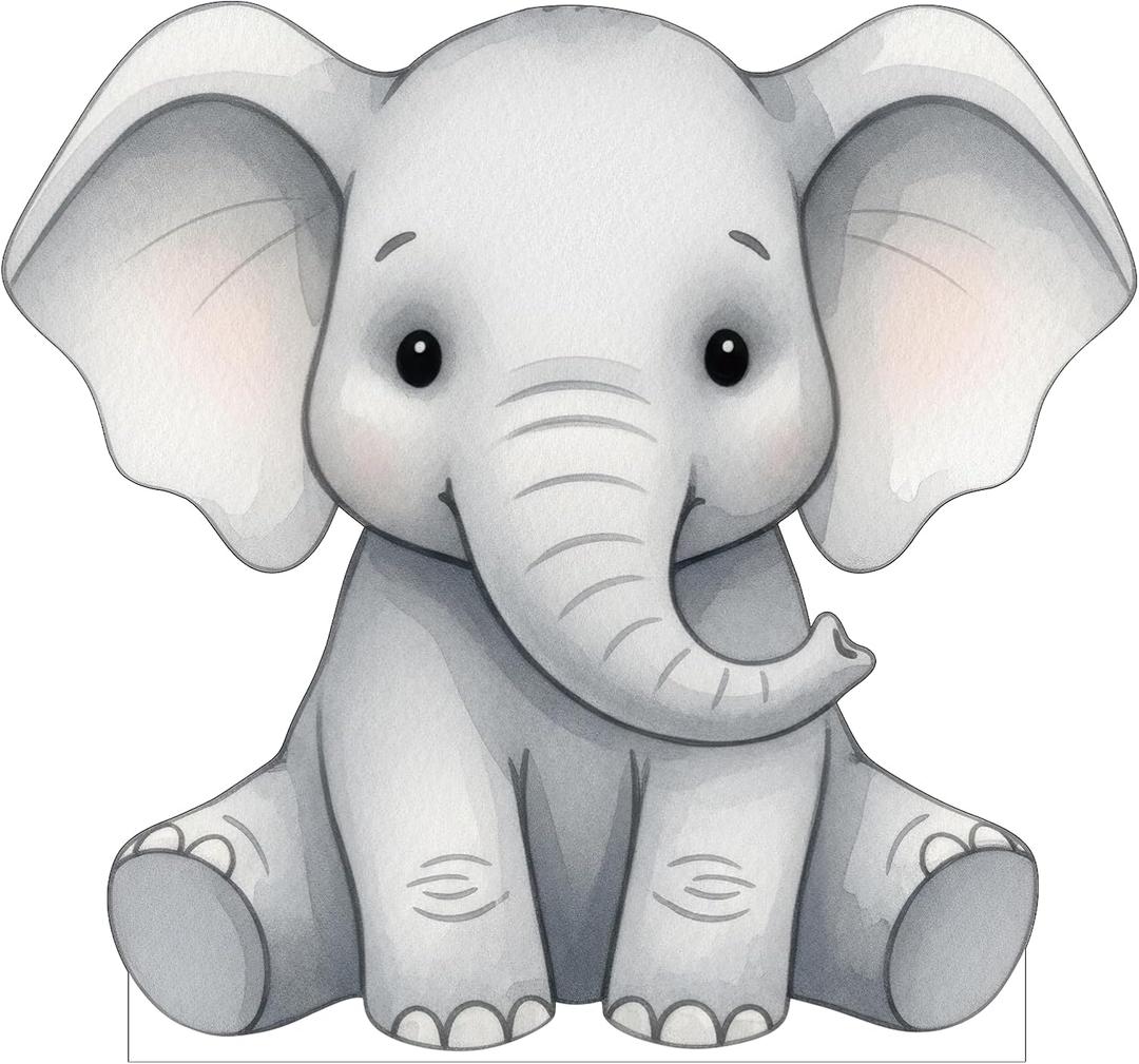 Cartoon Elephant Life Size Cardboard Cutout Animal Standup, 1FT
Woodland Safari Animal Standup, Table Decoration for Baby Shower, Kids Birthday, Jungle Party, Photo Prop, 1PC