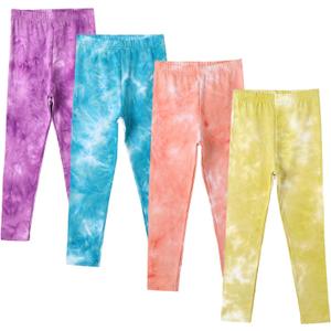 4 Pack Girls Printed Leggings Soft Yoga Pants Kids Tie-Dye Leggings (Multicolor 6) 4 Pack Girls Printed Leggings Soft Yoga Pants Kids Tie-Dye Leggings (Multicolor 6)