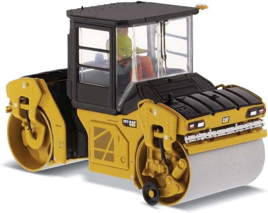 Diecast Masters 1:50 Scale Caterpillar CB-13 Vibratory Compactor with Enclosed Cab | High Line Series Cat Trucks & Construction Equipment | Model 85595