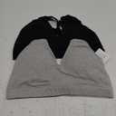Smart & Sexy Women's Cloud Cotton Comfort Collection Bralette (Large, Light Grey Heather/Black Hue)