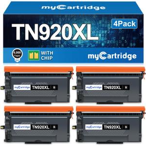 TN920XL TN920 Toner Cartridge Compatible Replacement for Brother TN 920 TN920XXL TN-920XL TN920UXXL Toner for HL-L6210DW HL-L5210DW HL-5915DW HL-L6210DWT HL-L5210DN High Yield Printer Ink 4 Pack