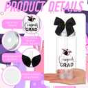 Zhehao 20 Sets 2026 Graduation Gifts Bulk End of The Year Gift Graduation Cups with Straws Grad Keychains Gifts Pink Bow Graduate Party Supplies Class of 2026 Plastic Congrats Grad Cup