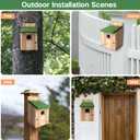 Bird Houses for Outside with Copper Guard, Thicken Cedar Wooden Nesting Box - Fit Bluebird, Finch, Swallow, Wren, Chickadee - Outdoor Garden Country Cottage Decor, Assembly Required