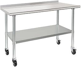 Stainless Steel Prep and Work Table with Wheels Kitchen,40x24in Multi-Size