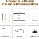 "Black Wrap Around Industrial Curtain Rod, 32-120Inches Adjustable, 1-Inch Diameter, Black - Indoor and Outdoor Use"