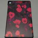 Berkin Arts Samsung Galaxy Compatible with Tab S6 Lite Case 10.4 Inch Model SM-P610/P613/P615/P619Tri-Fold Stand Cover Art Neon Floral Pattern Dark Flower Pattern