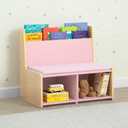 Delta Children - GapKids Reading Nook with Padded Bench - Greenguard Gold Certified, Blush Pink, 24 inches W x 15.75 inches D x 21.65 inches H