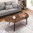 Small Coffee Table Cloud Shape Coffee Table Industrial Coffee Tables Wood Irregular Center Floor Tables Mid Century Style Decorative Furniture for Living Room Small Spaces Office