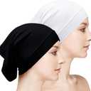 Loopeer 2 Pcs Hijab Undercaps No Slip for Women Islamic Muslim Hijab Cap Scarf for Turban Tube Neck Cover