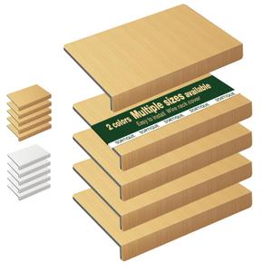5 Tier PVC Wire Shelf Covers – Faux Wood Grain Wire Rack Covers for Shelves, Shelf Liners for Pantry, Closet, Bathroom & Kitchen, Waterproof Scratch Resistant Easy Install, 24"×16",Original Wood