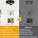 szzgco Flush Mount Ceiling Light Fixtures, 2-Light Black Ceiling Mount for Farmhouse with Clear Glass Lampshade, Industrial Flush Mount Light Fixture for Hallway, Kitchen, Entryway and Foyer
