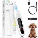 Ultra-Sharp Dog Paw Trimmer with LED Light, No-Pull 35dB Low Noise Paw Trimmers for Dog's Feet, 2 Speed Electric Dog Clippers for Grooming, Rechargeable Cat Shaver (White)