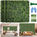 Artificial Grass Wall Panel Screen: 10"x10" 24P (16.8 sqft) UV-Anti Faux Boxwood Panels for Indoor Outdoor Green Wall Decor, Privacy Fence, Patio, Balcony, Party Backdrop
