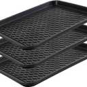 Boot Tray for Entryway, 3 Pack Waterproof Shoe Trays for Indoor Outdoor Use 20"x15" Durable Shoe Mat with Raised Edge, Non-Slip Tray for Boots, Pets, Garden & Muddy Shoes, 19.70"L x 14.96"W x 1.2"Th
