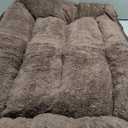 Medium Dog Bed for Medium Dogs Washable, Soft and Comfort Pet Beds, Calming Dog Sofa Bed with Raised Edges, Non-Slip Bottom, Brown(31.4"L x 23.6"W x 7"Th)