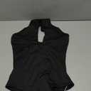 REORIA Butsmooth® Women's Trendy Sexy Criss Cross Halter Neck Sleeveless Thong Bodysuits Tops Clubwear, S, Black