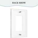 Decora Outlet Wall Plate Old Distressed Barn Door Gray Natural Grey Wood Grain 1 Gang Rocker Decorative Switchplate Faceplate Gfci Light Switch Covers For Farmhouse Decor(2 PACK)