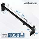 Universal Van Roof Rack 3 Bar Set, Black Van Roof Ladder Rack | Adjustable Length 41.5''- 70'', Fit for Chevy Express 1500 2500 3500 Ford Econoline GMC Savana Cargo Vans with Rain Gutter