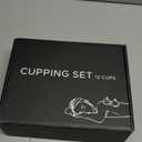 Cupping Kit for Massage Therapy Set with Pump 12 Massage Cups for Cellulite Reduction Muscle Back Pain Relief Physical Therapy (Black Hand Pump)