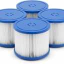 Spa Filter Cartridges, 4-Pack Replacement for Hot Tubs & Spas, Cylindrical, Universal Fit