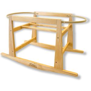 Milo & Nook Baby Moses Basket Stand Solid Pine Wood Structure, Sturdy, Safe & Light Weight, Portable Rocking Bassinet for Baby, Newborn Sleeper, Baby Bassinet Bedside Sleeper. Basket Not Included.