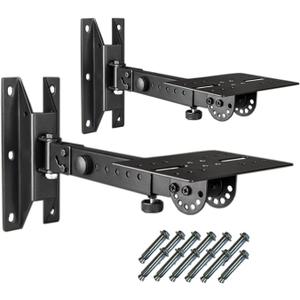 SPS-508 Speaker Wall Mount Stand, Rotatable Angle, Adjustable Swivel Tilt Speaker Mount Bracket, Home Surround Sound System 100 lbs Capacity (2 Packs, Black) SPS-508 Speaker Wall Mount Stand, Rotatable Angle, Adjustable Swivel Tilt Speaker Mount Bracket, Home Surround Sound System 100 lbs Capacity (2 Packs, Black)