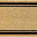 KANKUN Coco Coir Door Mat with Heavy Duty Backing, Welcome Doormat (17" x 30"), Doormat Entrance (Border)