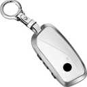 Key Fob Cover Case Leather Compatible for BMW 2025 2024 2023 5/7 Series , X5, X6, X7,X2, X5M,I5,I7，XM,2022-2023 IX, White Keychain for Women Men