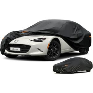 Kayme 7 Layers Heavy Duty Car Cover Waterproof All Weather, Universal Fit for Sedan Coupe Sports Car (up to 165 inch), Such as Mazda Miata MX-5, Toyota mr2 Spyder, Honda S2000 Etc