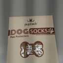 PUPTECK Anti-Slip Dog Socks with Double Sides Grips for Small Medium Large Dogs Hardwood Floors Prevents Licking, Dog Shoes for Hot Pavement Traction Control Paw Protector for Senior Dogs, Khaki XXL (Brown)