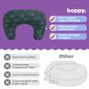 Boppy Nursing Pillow - Firm, Ergonomic U-Shaped Bottle and Breastfeeding Pillow with High Lift for Comfort and Support, Spacious Surface - Forest Green Dinos