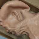 William Silicone Head Mask Realistic Old Man Face Mask Cosplay Halloween (Tan Color)