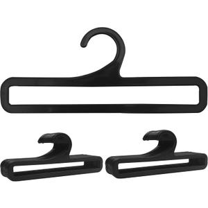 50 Packs Tea Towel Hanger Display, 7.7" Long Black Multifunctional Plastic Hangers Storage Racks Suitable for Hanging Legging Storing Scarf Clothes Sock Retail Wardrobe Ties Shawls Rings Belts Scarves