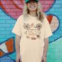 Women Graphic Shirts Magical T Shirt Vacation Holiday Short Sleeve Top Graphic (L)