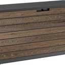 Keter Premium Everwood 71 Gal Outdoor Storage Box and Patio Side Table