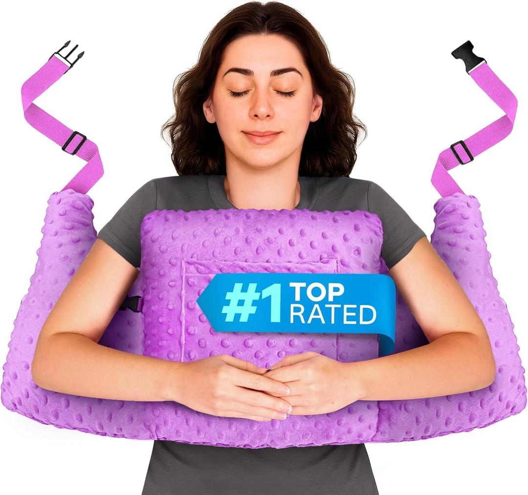 Zomaple Post Mastectomy Pillow Post Surgery  Post-Op Essentials, Breast Augmentation/Reduction & Mastectomy Recovery Supplies  Washable Cover for Comfort & Support (Standard, Lavender)