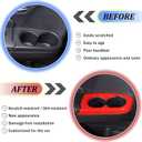 Door Armrest Panel Cup Holder Trim Frame for Honda Pilot 2016-2022/ Passport 2019-2023, Door Armrest Trim Cover, Rear Cow Cup Holder Frame (2rd Cow Door Armrest Teacup Frame_Red)