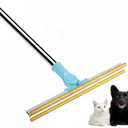 Pet Carpet Rake Hair Remover, Y-Type Reusable Hair Remover for Mats, Rugs, and Sofas; Cat & Dog Hair Removal Tool with 54 Inch Adjustable Long Handle - （Blue）