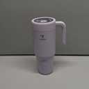 REDUCE 40 oz Stainless Steel Tumbler with Handle - Dual-Wall Vacuum Insulated Travel Mug, Sweat-Proof Lid & Reusable Straw - Keeps Drinks Cold for 24 Hrs, Fits Cupholders, Dishwasher Safe - Lilac Bud