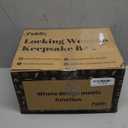 Public House Locking Wooden Keepsake Box, Customizable Design With Adjustable Tray. Large Wooden Box with Hinged Lid for Wedding and Memory Keepsakes (12 x 8.5 Inch, Walnut)