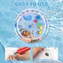 Cat Water Bed Play Mat, Cat Water Mat with Fish, Water Sensory Play Mat for Cats, 39 In/40 in Pet Sleeping Mats for Summer, Interactive Cats Toy for Indoor Play (Shark 20 in)