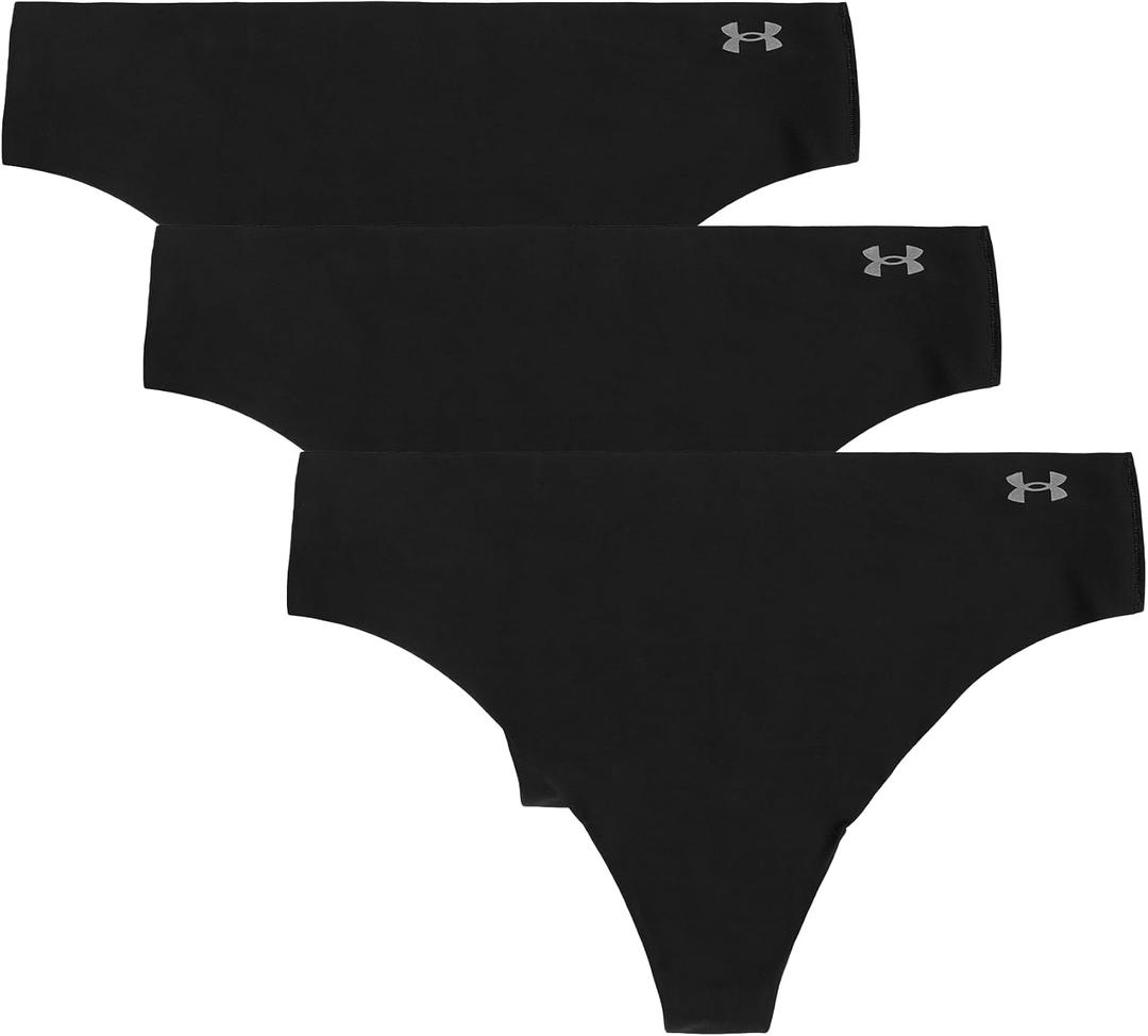 Under Armour Seamless Thong - 3-Pack Solid (Black, M)