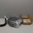 SUPERJARE Drafting Chair with Back, Adjustable Foot Rest Rolling Stool, Multi-Purpose Office Desk Chair, Thick Seat Cushion for Home Bar Kitchen Shop - Black