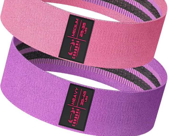 Fabric Resistance Bands for Working Out - Exercise Bands for Women and Men, Booty Bands for Legs and Butt, Yoga, Pilates, Rehab, Fitness and Home Workout