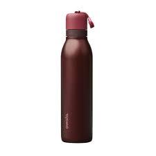 Owala FreeSip Twist Insulated Stainless Steel Water Bottle with Straw for Sports and Travel, BPA-Free, 24-oz, Black Cherry